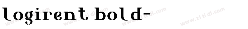 logirent bold字体转换